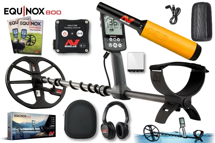 Metalldetektor Minelab Equinox 800 mit PRO-FIND 35 Pinpointer (Rabattpreis)